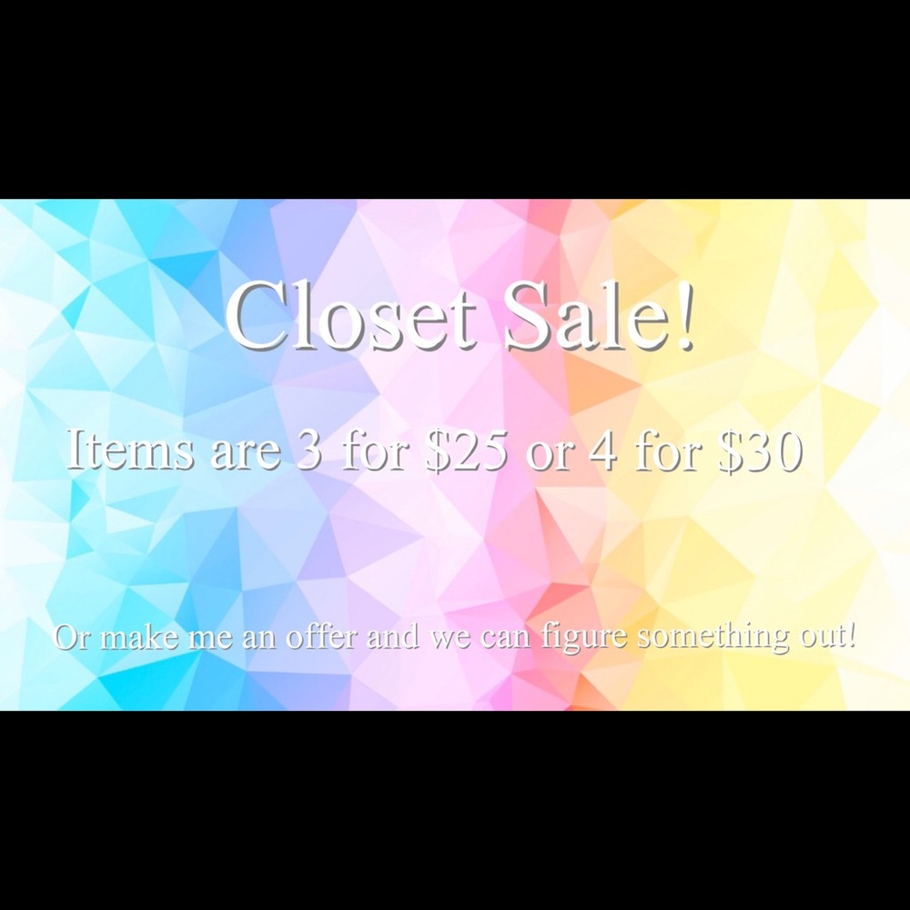 Closet sale!